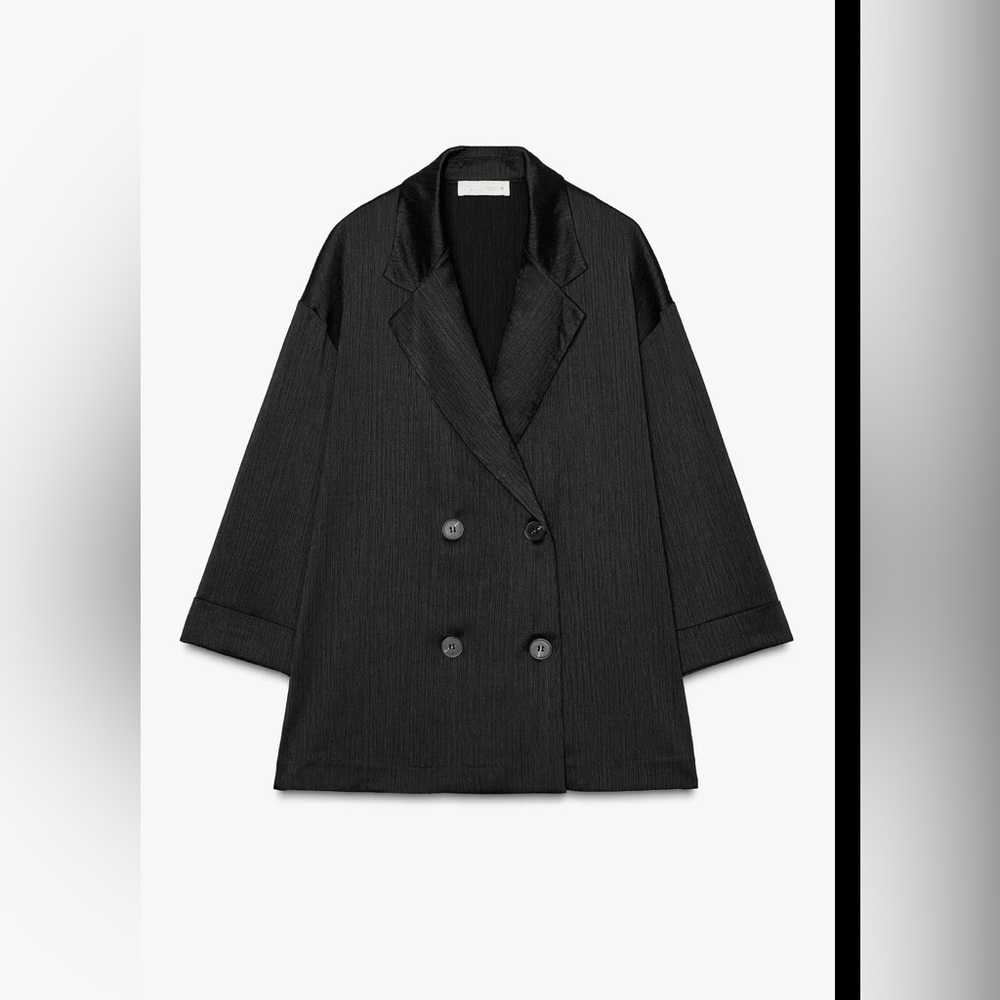 Zara Wrinkled Look Blazer
